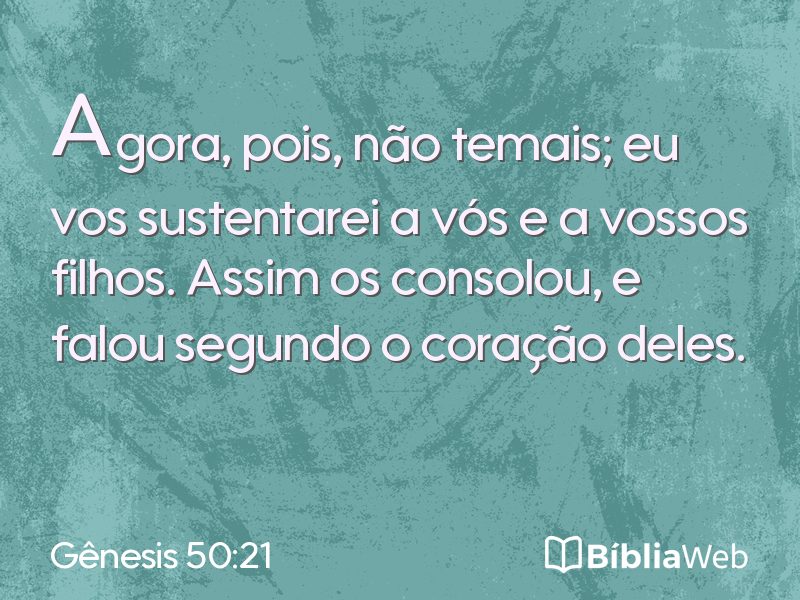 Gênesis 50:21 em imagem para compartilhar