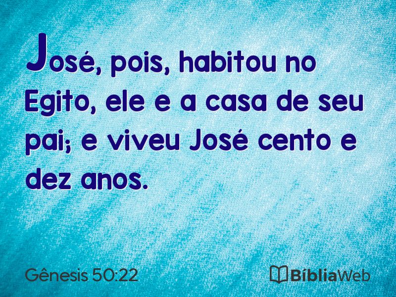 Gênesis 50:22 em imagem para compartilhar