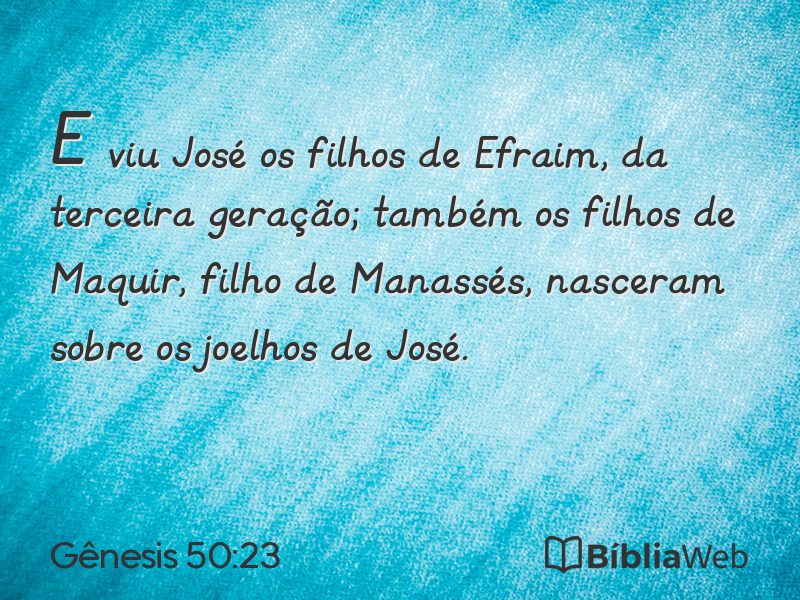 Gênesis 50:23 em imagem para compartilhar