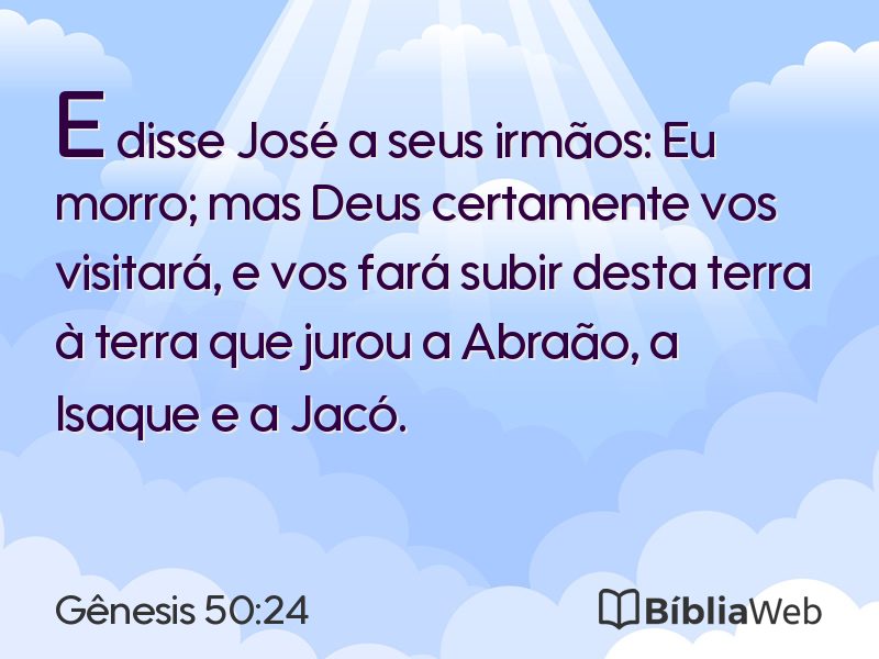 Gênesis 50:24 em imagem para compartilhar