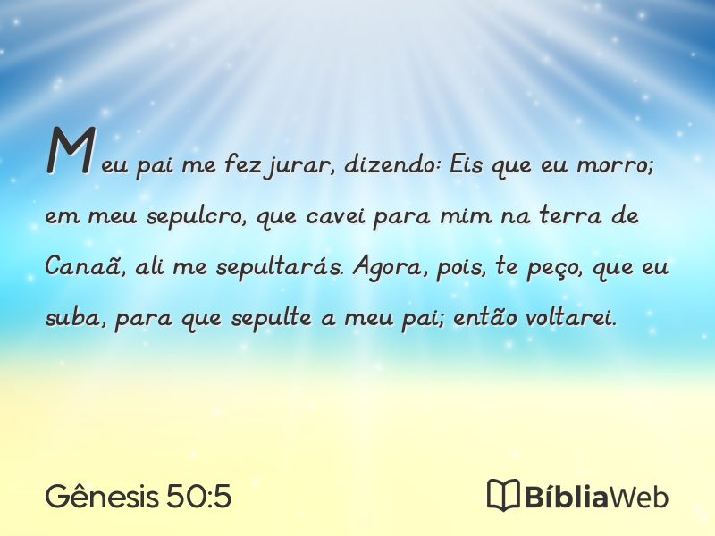 Gênesis 50:5 em imagem para compartilhar