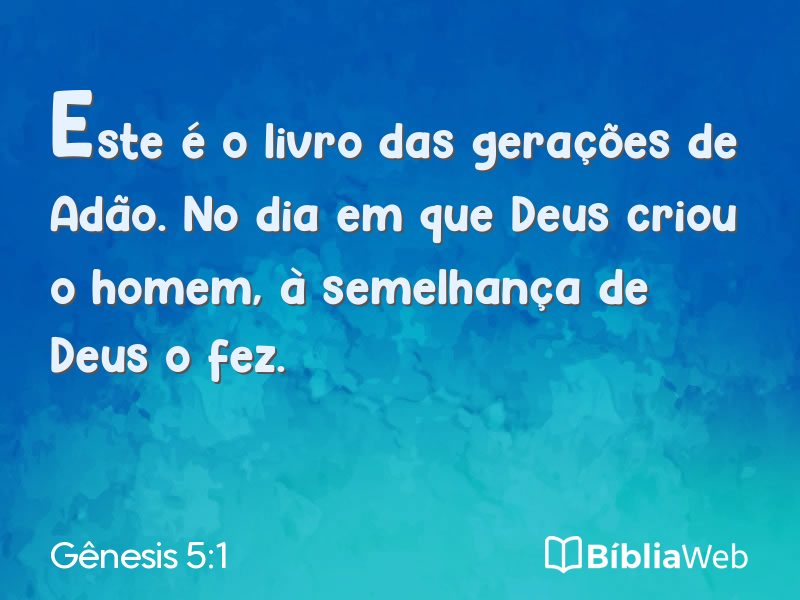 Gênesis 5:1 em imagem para compartilhar