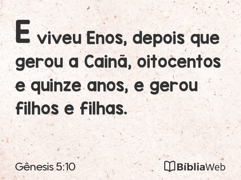 Gênesis 5:10 em imagem para compartilhar