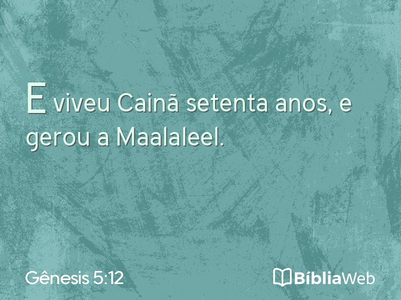 Gênesis 5:12 em imagem para compartilhar