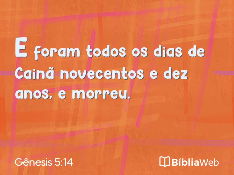 Gênesis 5:14 em imagem para compartilhar
