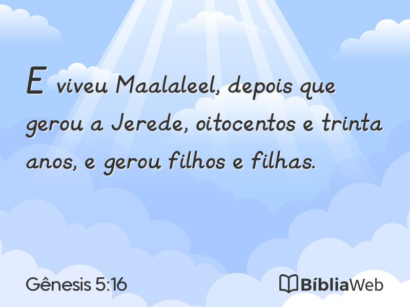 Gênesis 5:16 em imagem para compartilhar