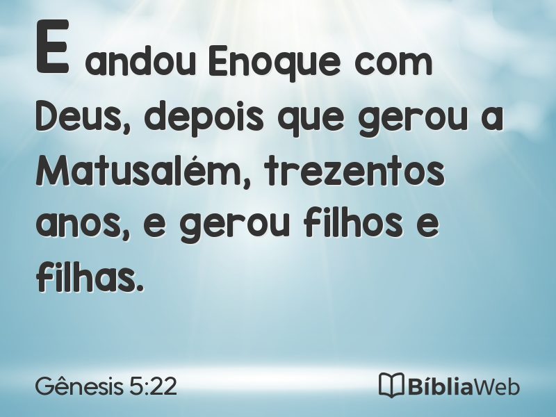Gênesis 5:22 em imagem para compartilhar