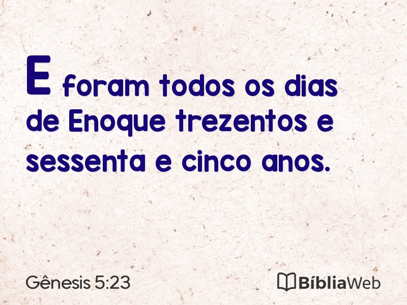 Gênesis 5:23 em imagem para compartilhar