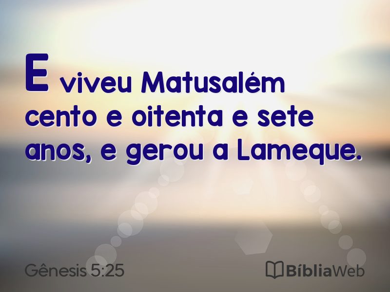 Gênesis 5:25 em imagem para compartilhar