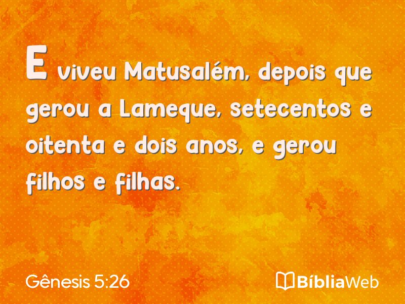 Gênesis 5:26 em imagem para compartilhar