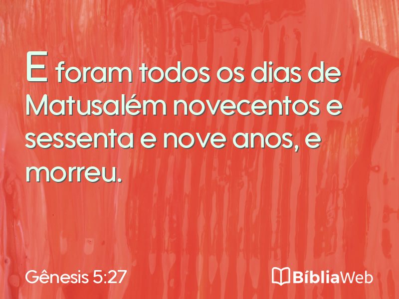 Gênesis 5:27 em imagem para compartilhar