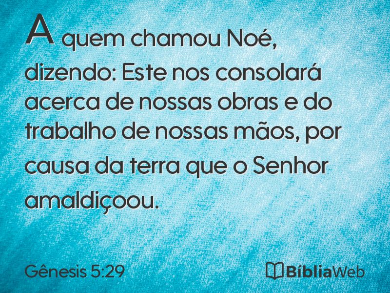Gênesis 5:29 em imagem para compartilhar