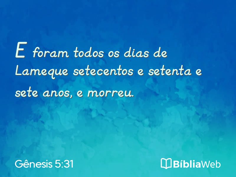 Gênesis 5:31 em imagem para compartilhar