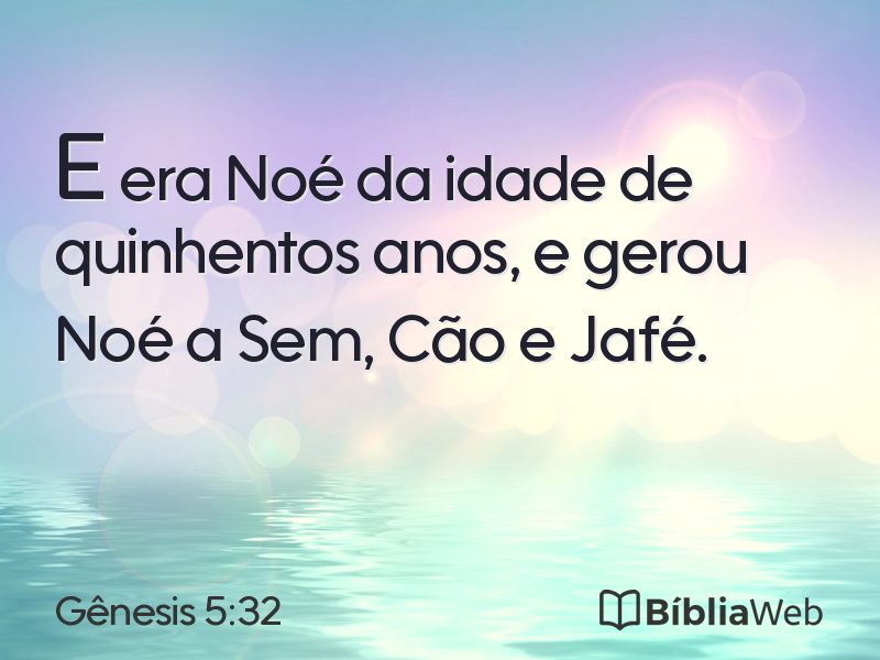 Gênesis 5:32 em imagem para compartilhar