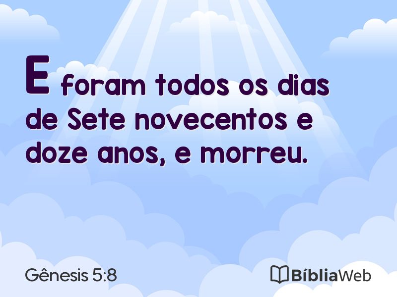Gênesis 5:8 em imagem para compartilhar