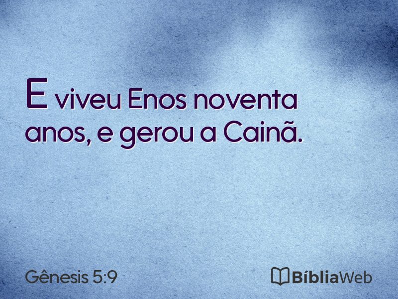 Gênesis 5:9 em imagem para compartilhar