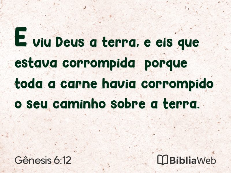 Gênesis 6:12 em imagem para compartilhar