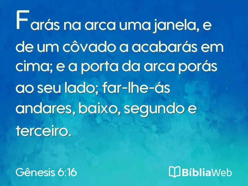 Gênesis 6:16 em imagem para compartilhar