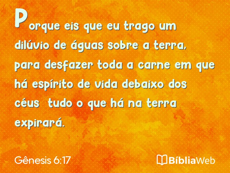 Gênesis 6:17 em imagem para compartilhar