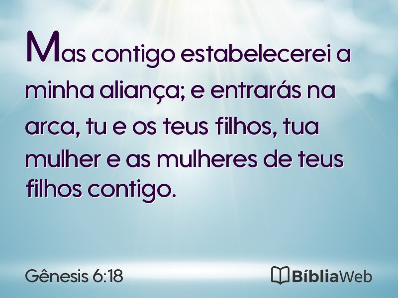 Gênesis 6:18 em imagem para compartilhar