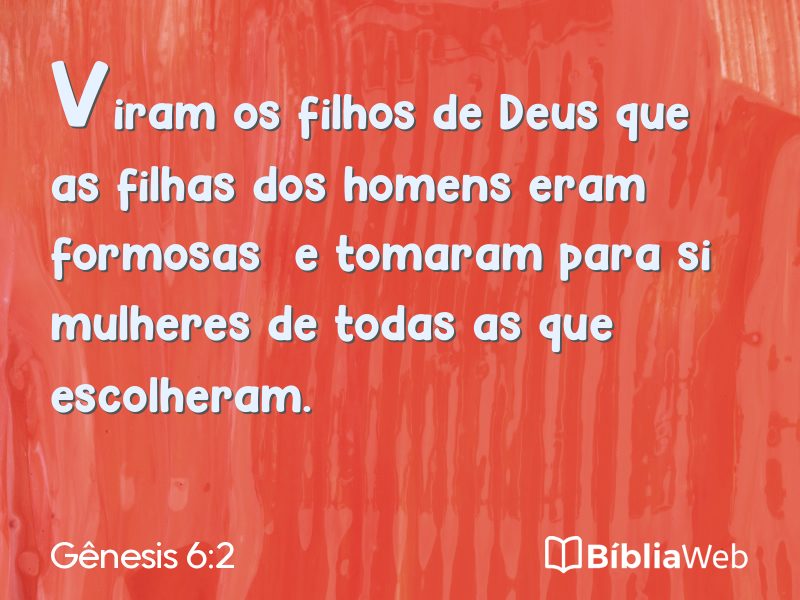 Gênesis 6:2 em imagem para compartilhar