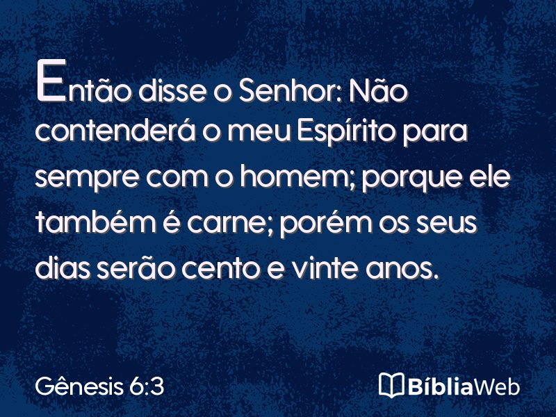 Gênesis 6:3 em imagem para compartilhar