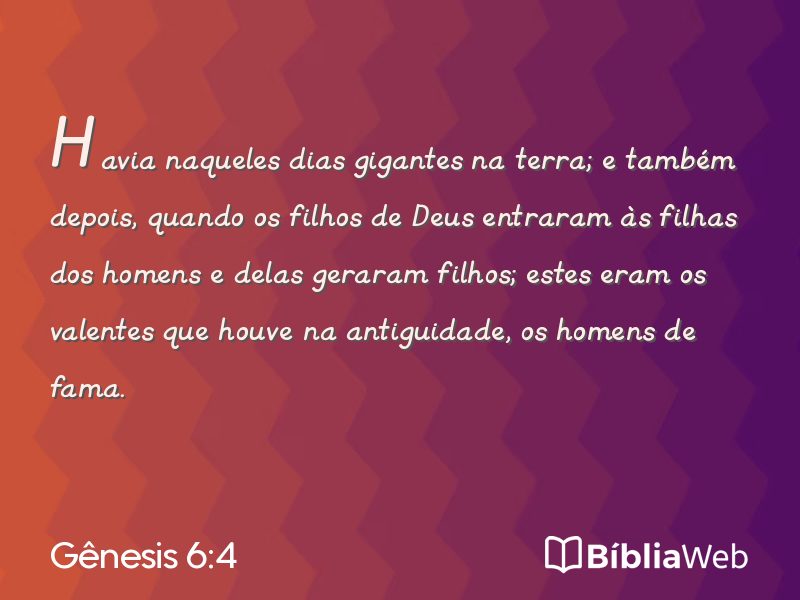 Gênesis 6:4 em imagem para compartilhar