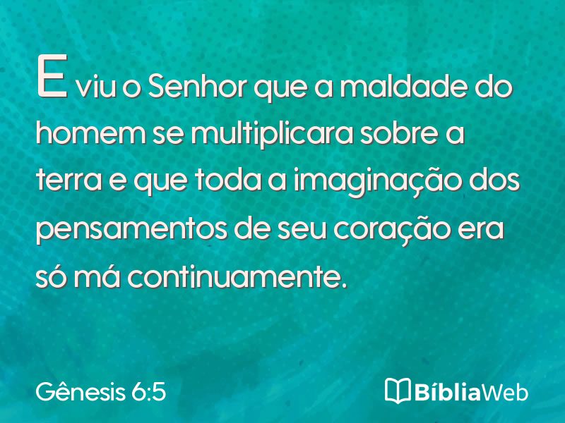 Gênesis 6:5 em imagem para compartilhar