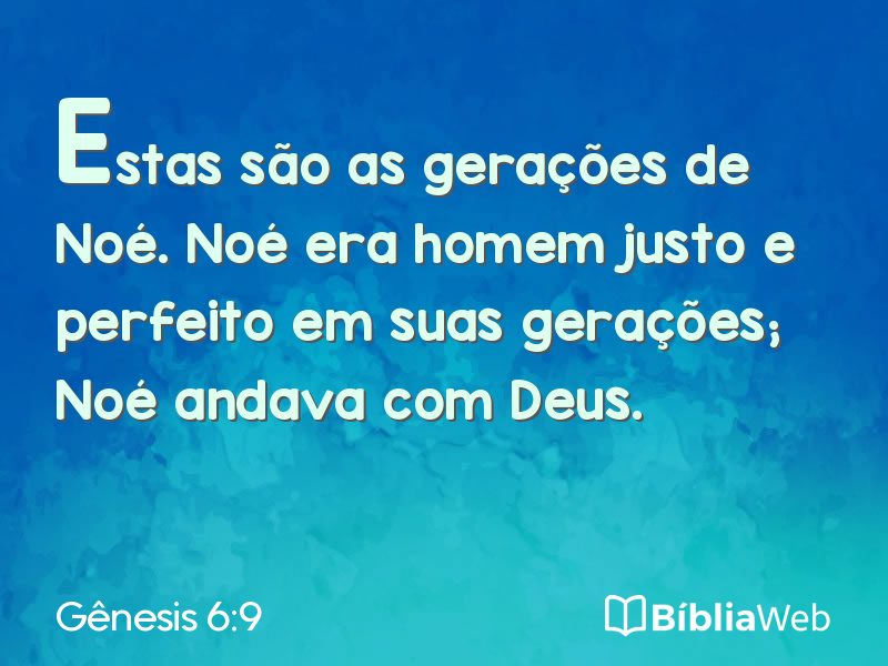 Gênesis 6:9 em imagem para compartilhar