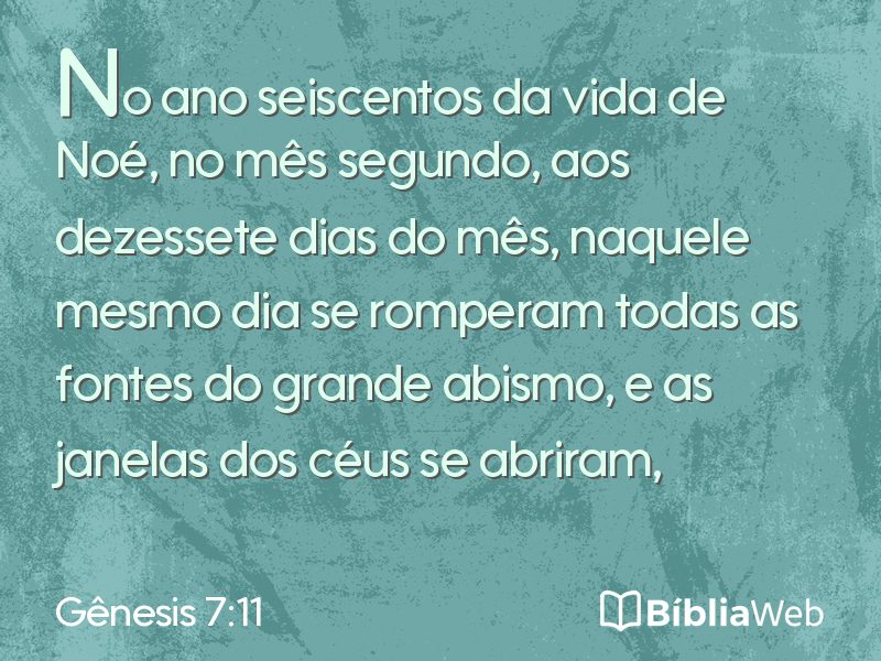 Gênesis 7:11 em imagem para compartilhar