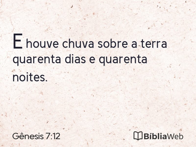 Gênesis 7:12 em imagem para compartilhar