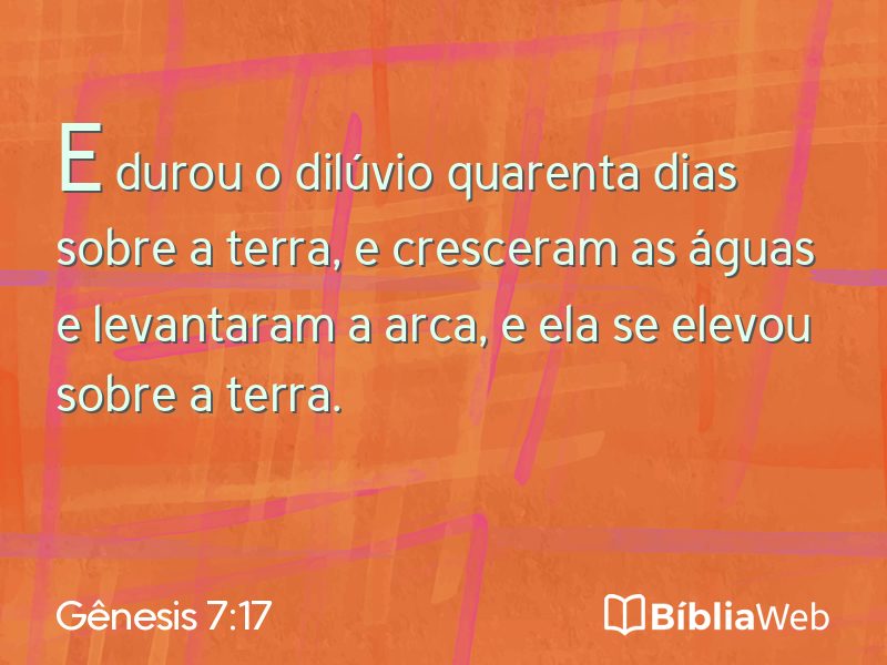Gênesis 7:17 em imagem para compartilhar