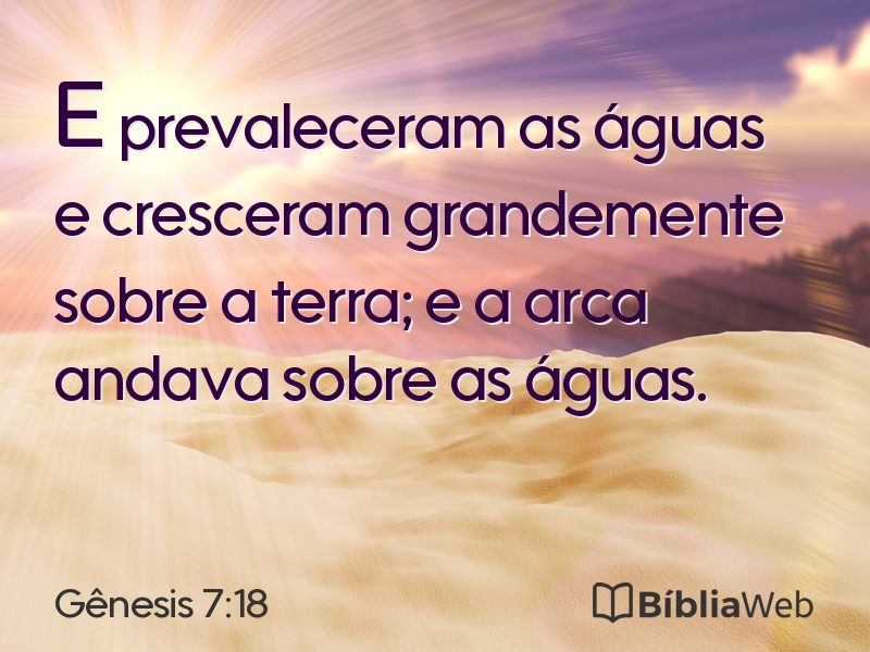 Gênesis 7:18 em imagem para compartilhar