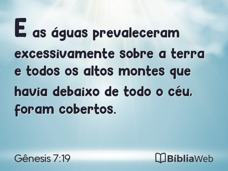 Gênesis 7:19 em imagem para compartilhar