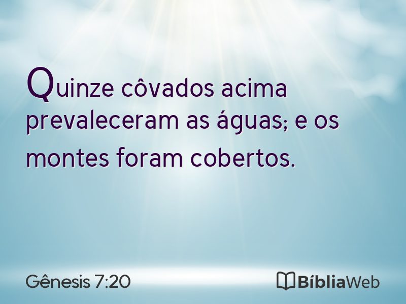 Gênesis 7:20 em imagem para compartilhar