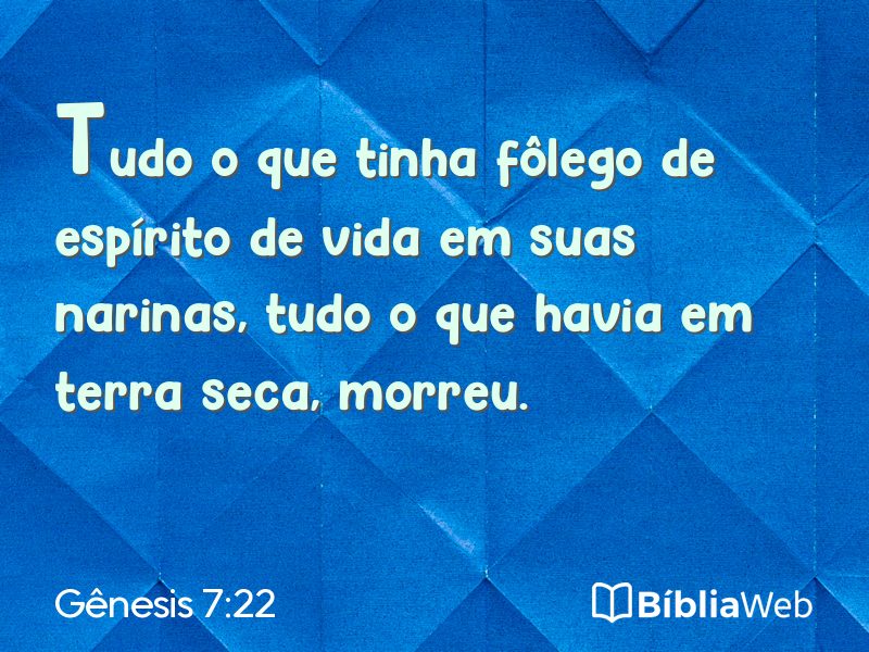 Gênesis 7:22 em imagem para compartilhar