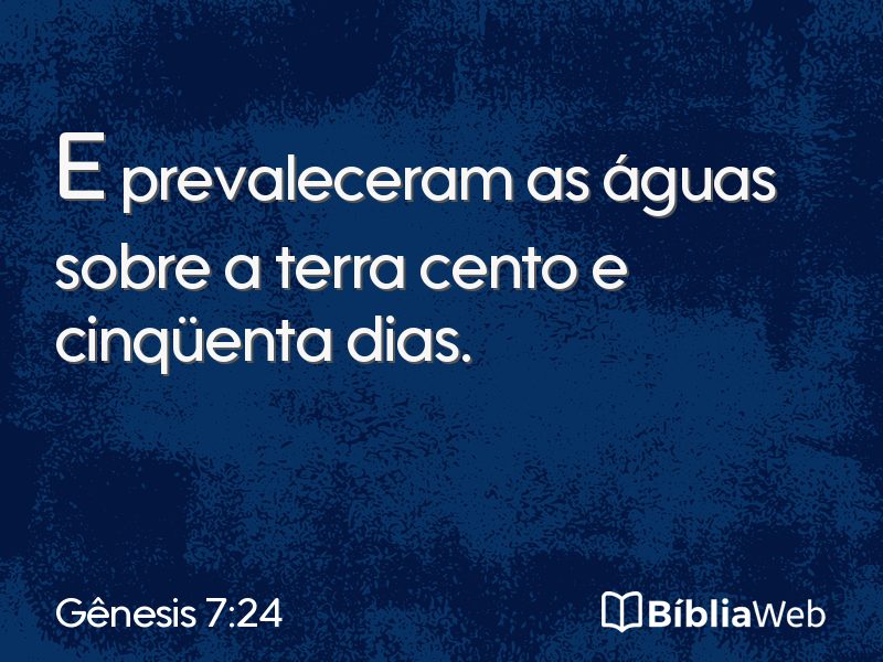 Gênesis 7:24 em imagem para compartilhar