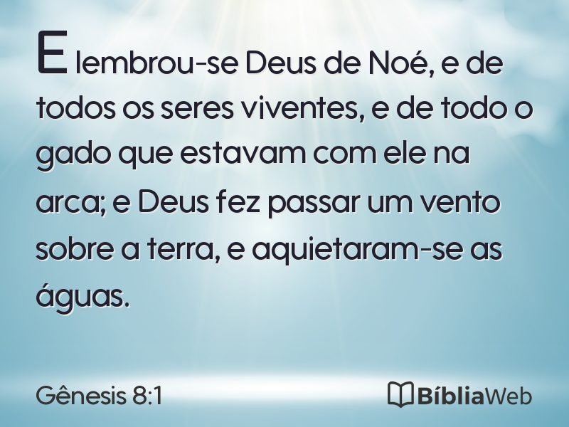 Gênesis 8:1 em imagem para compartilhar