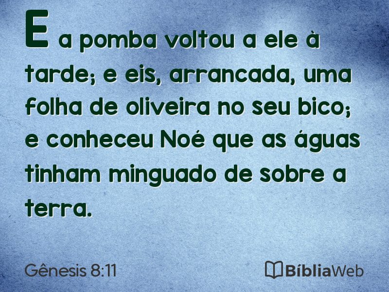 Gênesis 8:11 em imagem para compartilhar