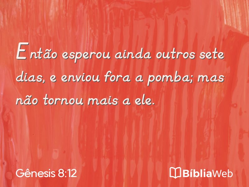 Gênesis 8:12 em imagem para compartilhar