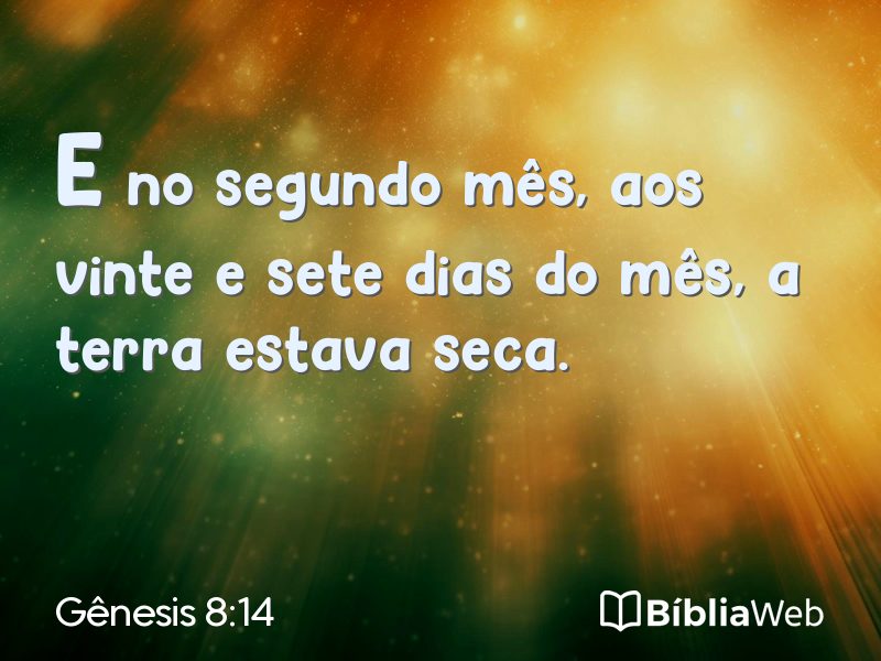 Gênesis 8:14 em imagem para compartilhar