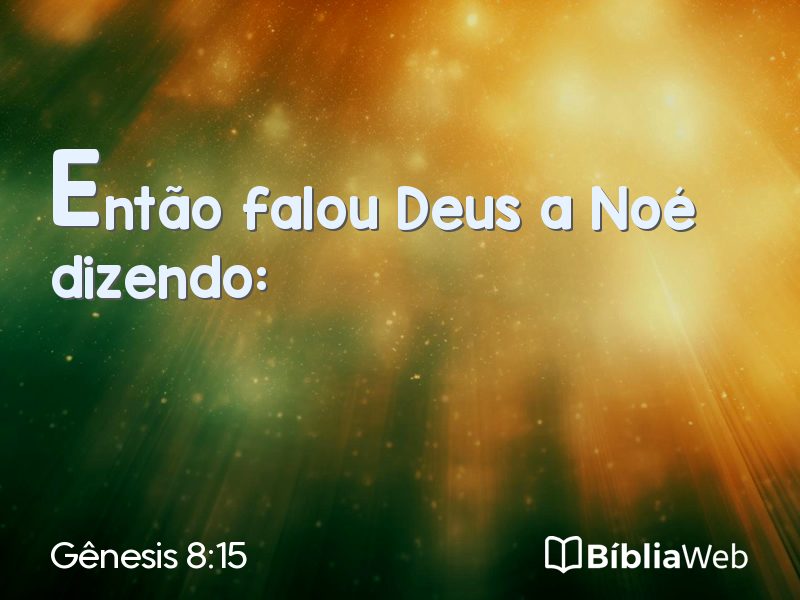 Gênesis 8:15 em imagem para compartilhar