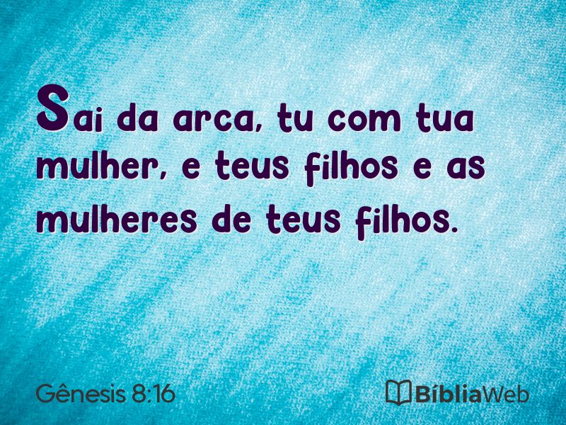 Gênesis 8:16 em imagem para compartilhar