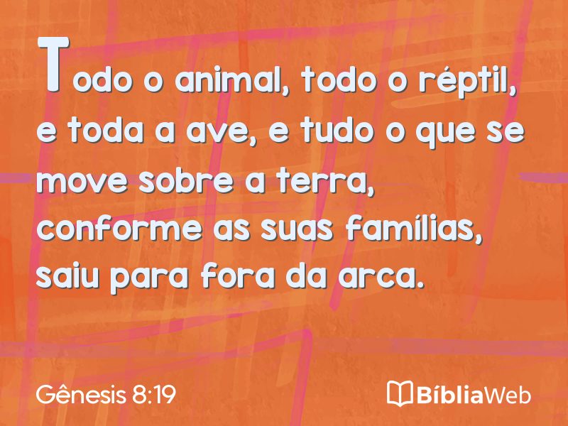 Gênesis 8:19 em imagem para compartilhar