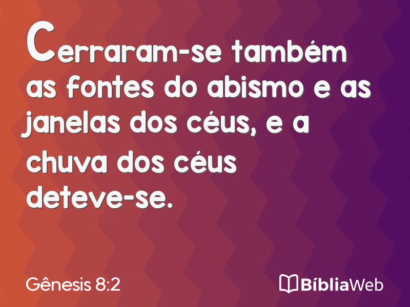 Gênesis 8:2 em imagem para compartilhar