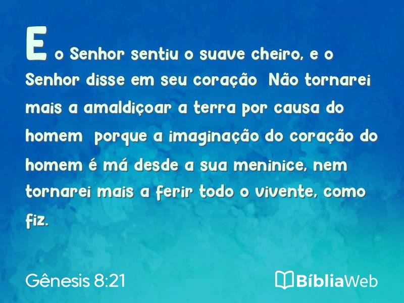 Gênesis 8:21 em imagem para compartilhar