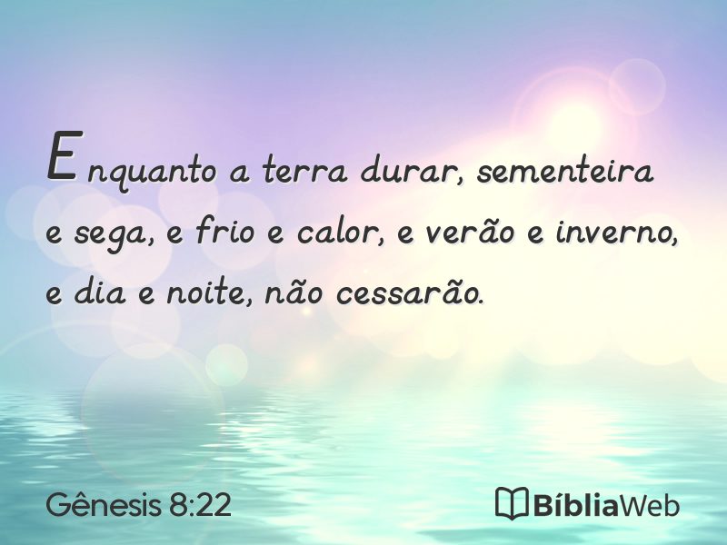 Gênesis 8:22 em imagem para compartilhar