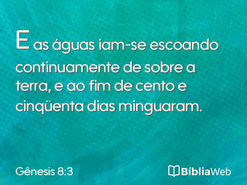 Gênesis 8:3 em imagem para compartilhar