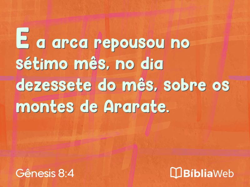 Gênesis 8:4 em imagem para compartilhar