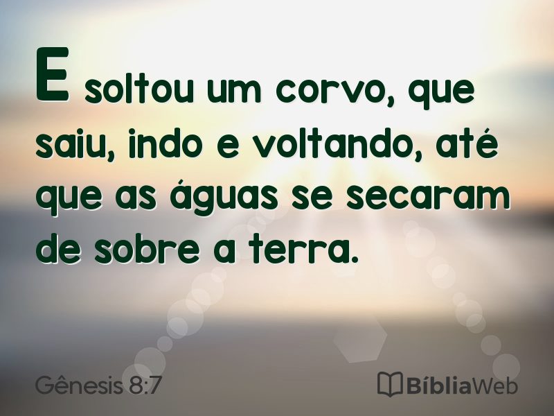 Gênesis 8:7 em imagem para compartilhar
